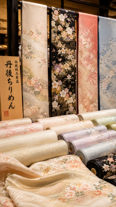 細かなシボと上品な光沢が美しい丹後ちりめん