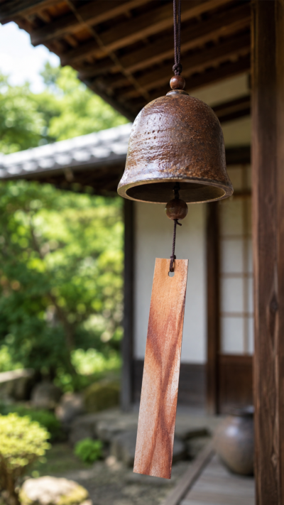 岡山県の伝統工芸・備前焼で作られた素朴な風合いの風鈴