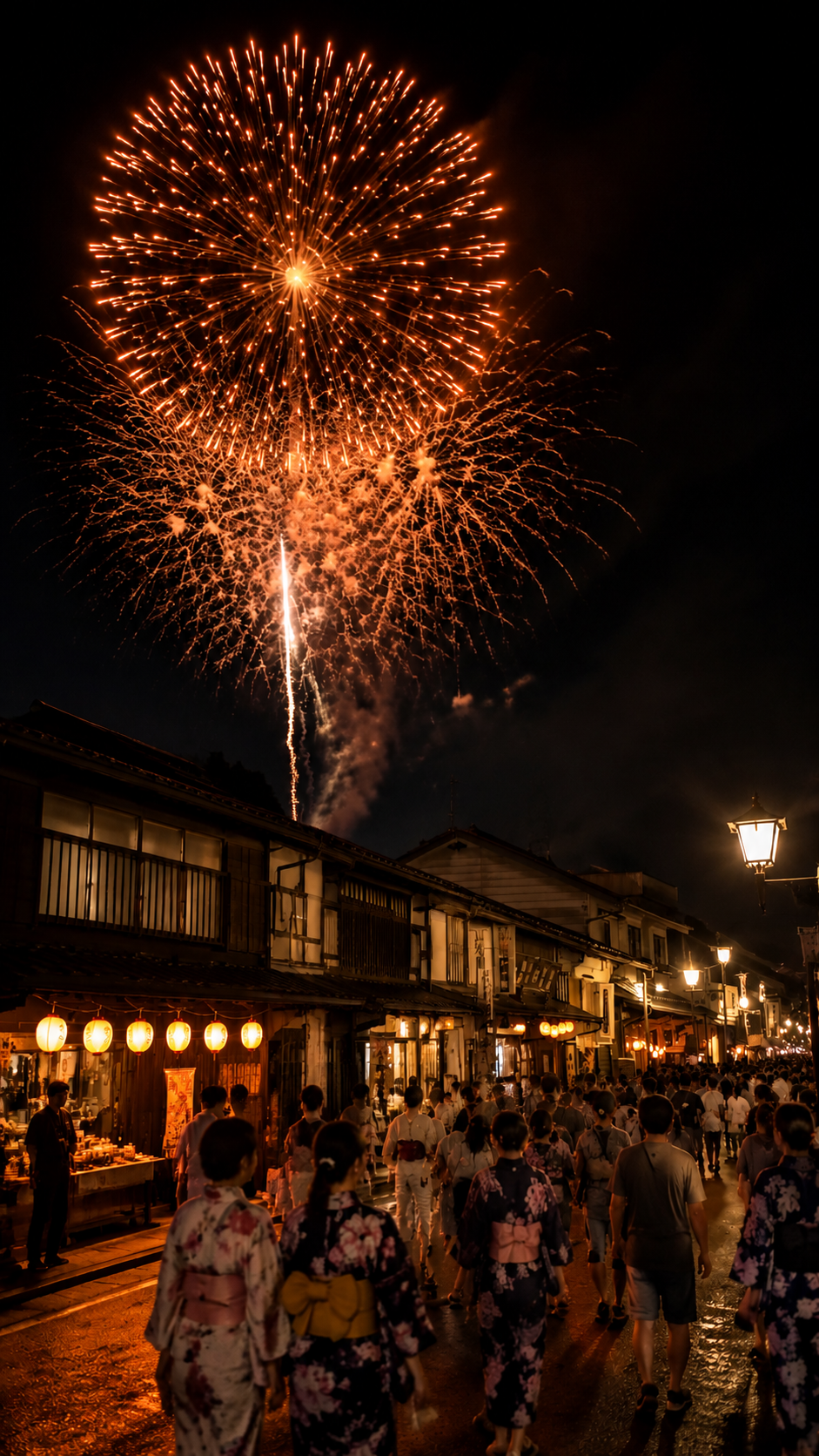 長野県伊那市高遠町で開催される高遠城下まつりの城下町を彩る夏祭り風景