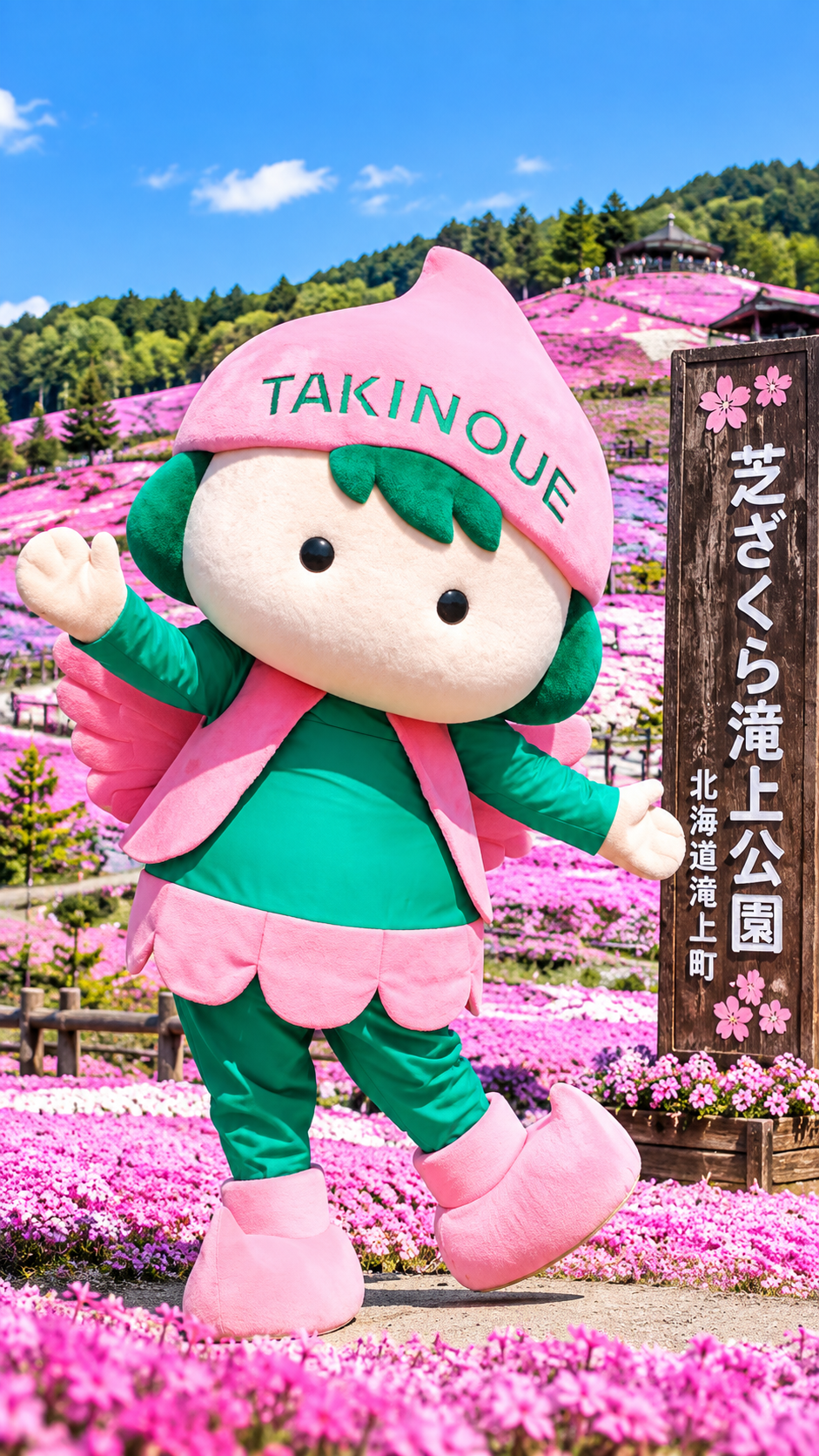 北海道滝上町のシンボルキャラクター、芝ざくらの妖精ピコロ