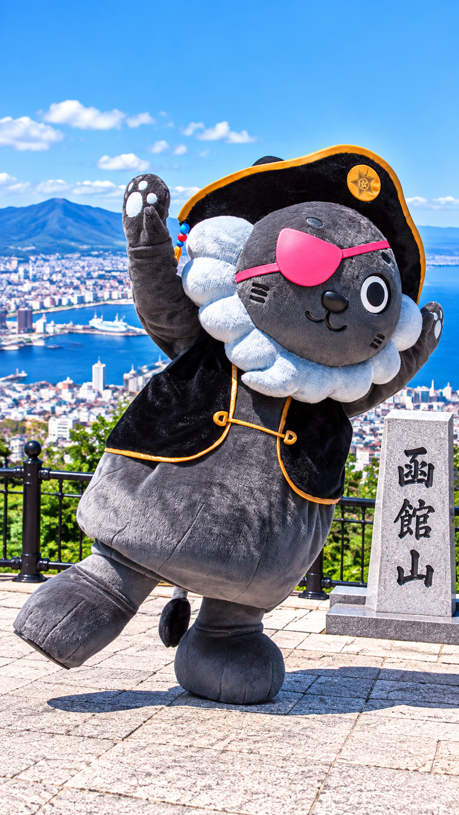 北海道函館市のご当地キャラクター、黒いライオンをモチーフにしたクロン