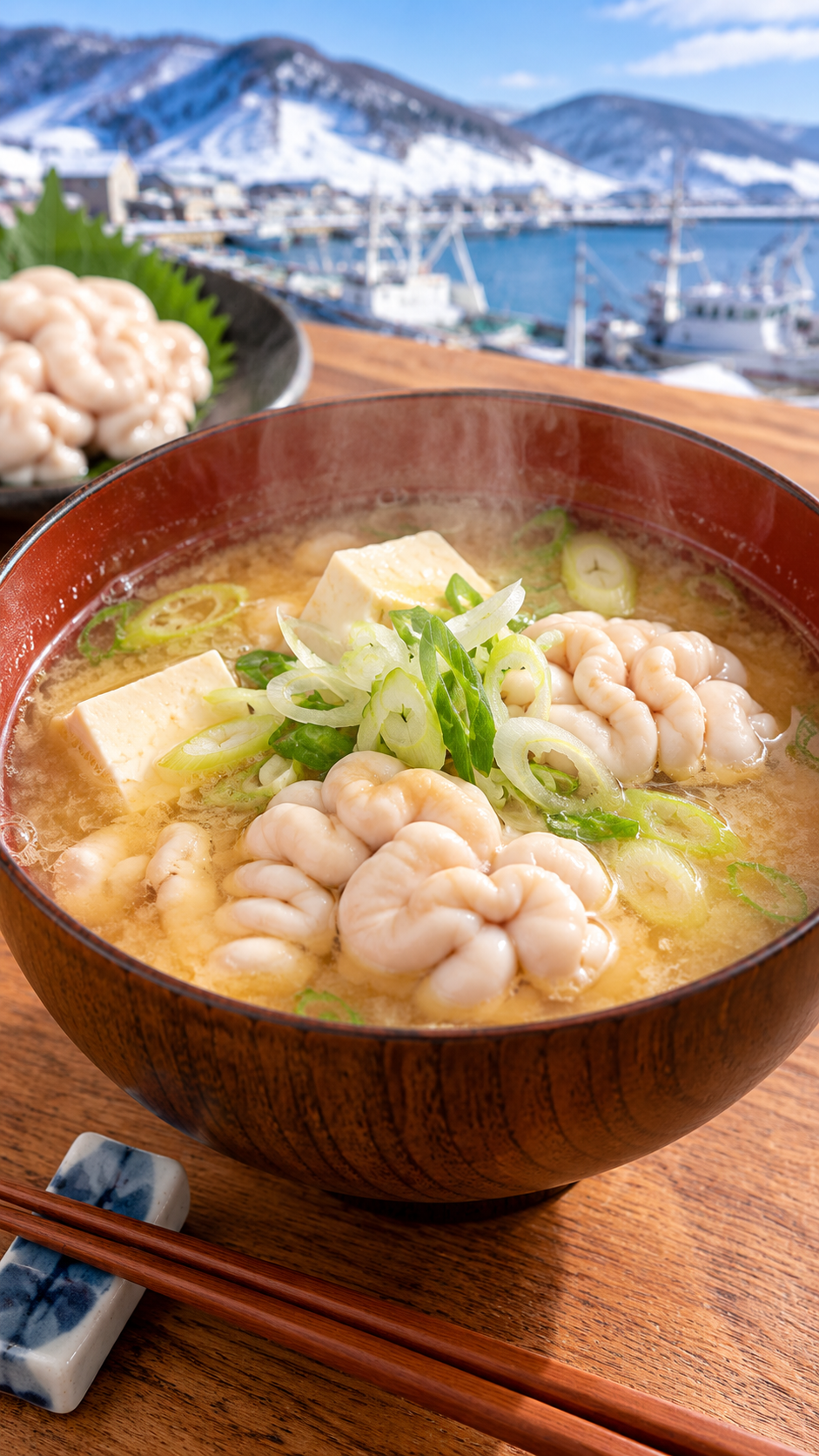 北海道に伝わる郷土料理、白子の「たち」を味噌仕立ての汁で煮込んだたちの味噌汁