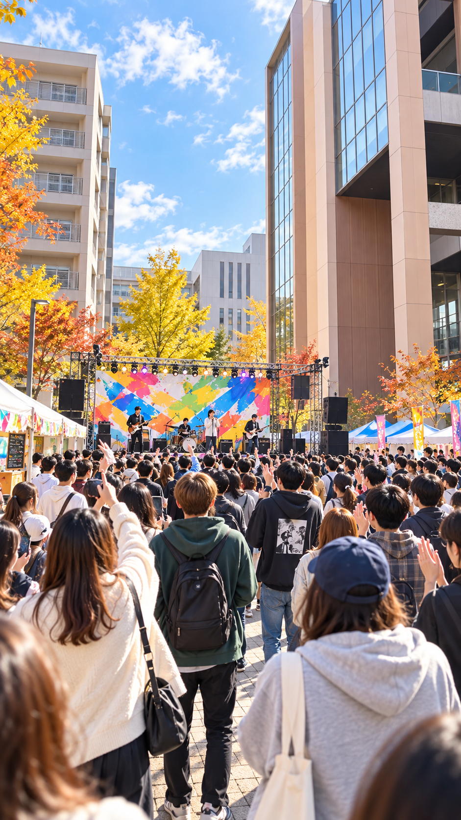 徳島県徳島市の徳島大学常三島キャンパスで第74回常三島祭が開催され、学生による模擬店やステージ、展示、コンサートなどが行われ、多くの来場者で賑わう秋の大学祭の風景
