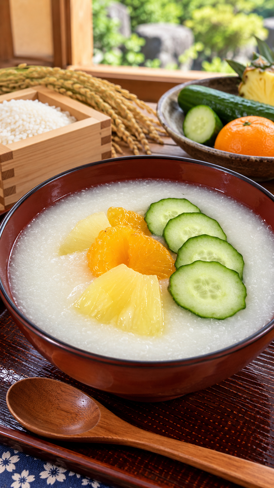 秋田県に伝わる郷土料理、米をすりつぶして砂糖や酢で味付けし冷やして食べるこざきねり