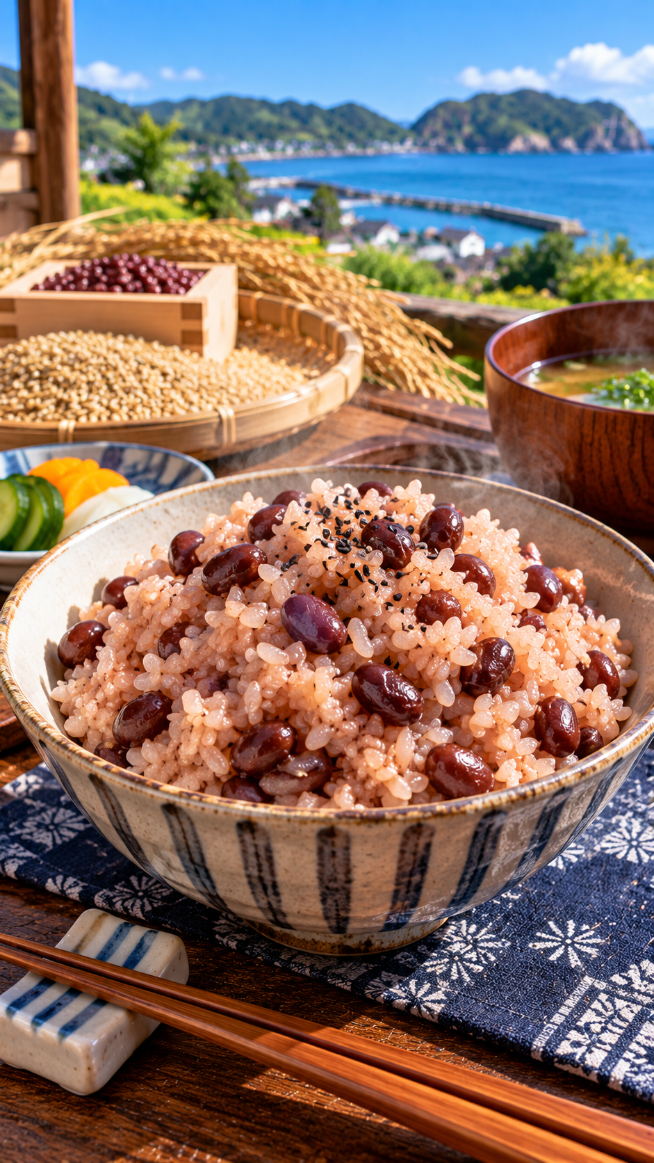 千葉県南房総に伝わる郷土料理、炒った米と小豆で作るやーごめ