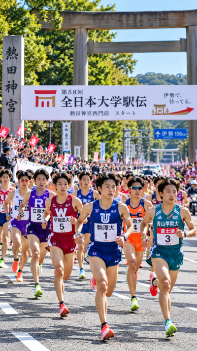 全日本大学駅伝2026｜11月1日開催！全8区間106.8kmのコース・出場校・見どころ