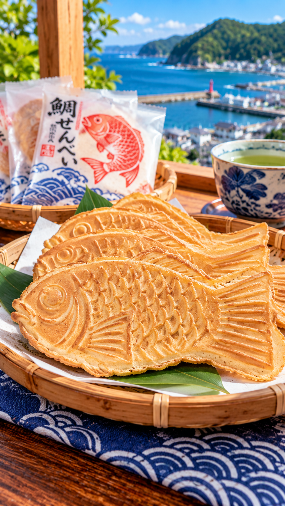 千葉県鴨川市を代表する郷土菓子、鯛をかたどった鯛せんべい
