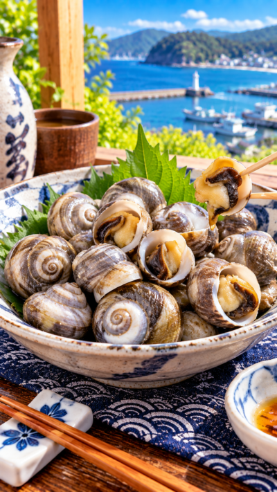 千葉県・房総地域の郷土料理、小型の巻き貝ながらみを使った料理